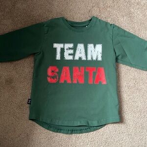 Olive & Scout 4T Toddler Team Santa Long Sleeve Jersey Christmas Shirt